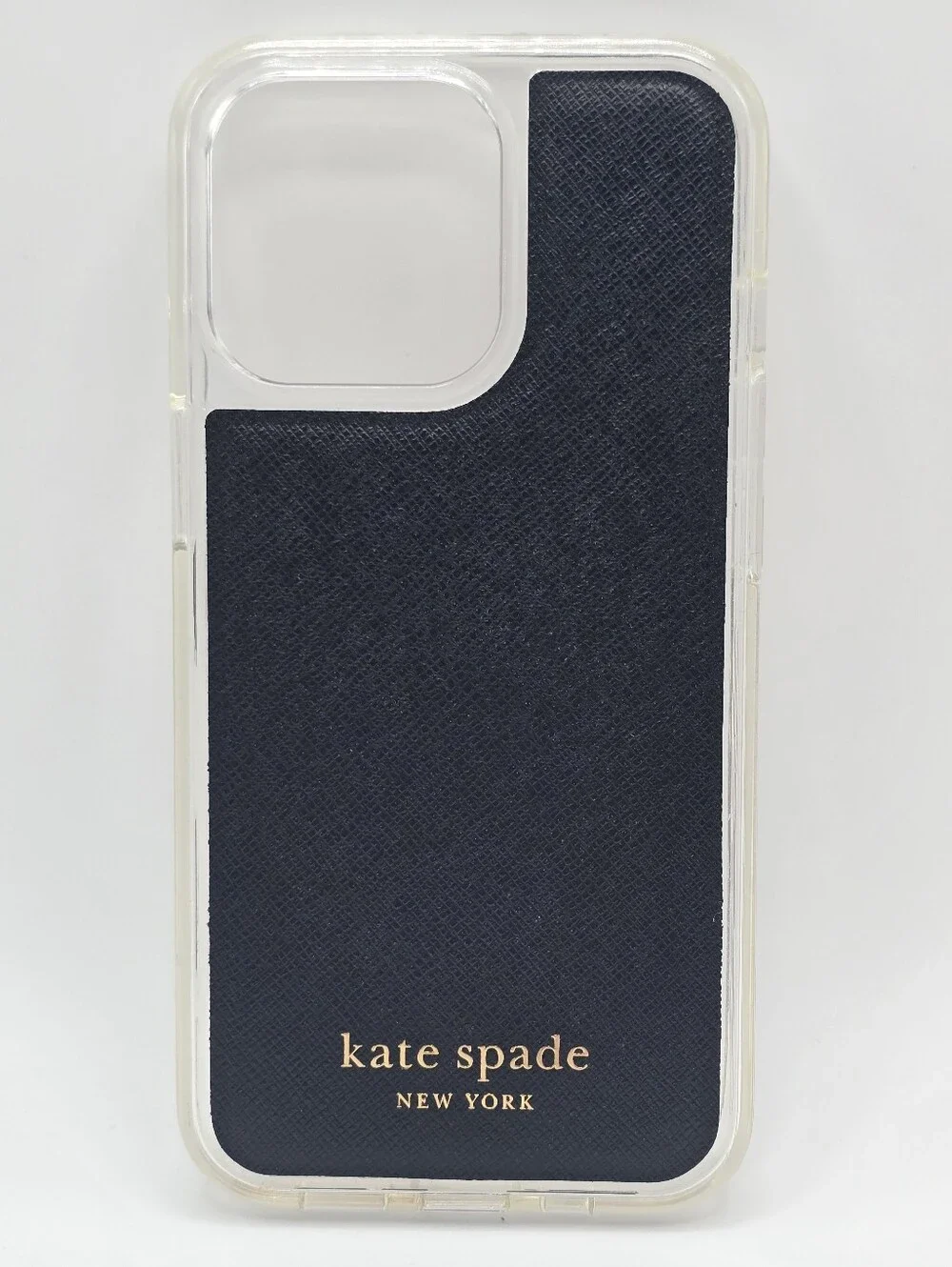 NWOT Kate Spade I'm All Ears Black Saffiano Leather Pro Max Case